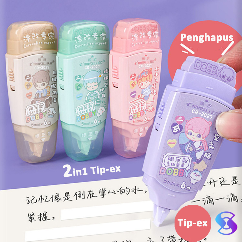 

Pita koreksi penghapus 2 in 1/penghapus /Tip ex-Suning Mall