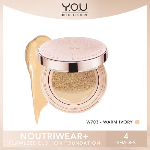 Y.O.U Noutriwear+ Flawless Cushion Foundation SPF 40 PA+++ - Nourishing | Cushion Foundation By AILIN