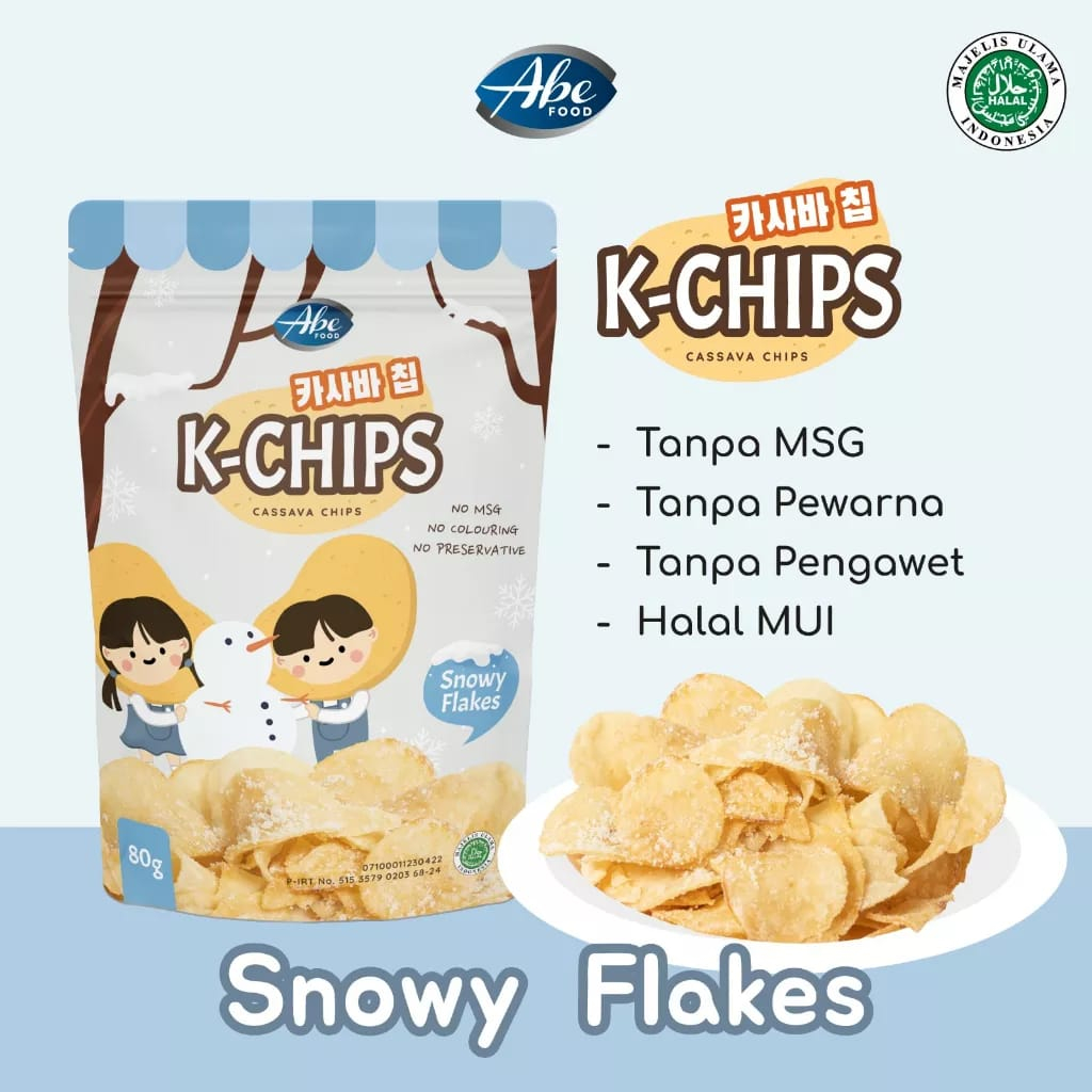 ABE FOOD K-Chips Cassava Chips 80g - Keripik Singkong - No Msg - Kchips