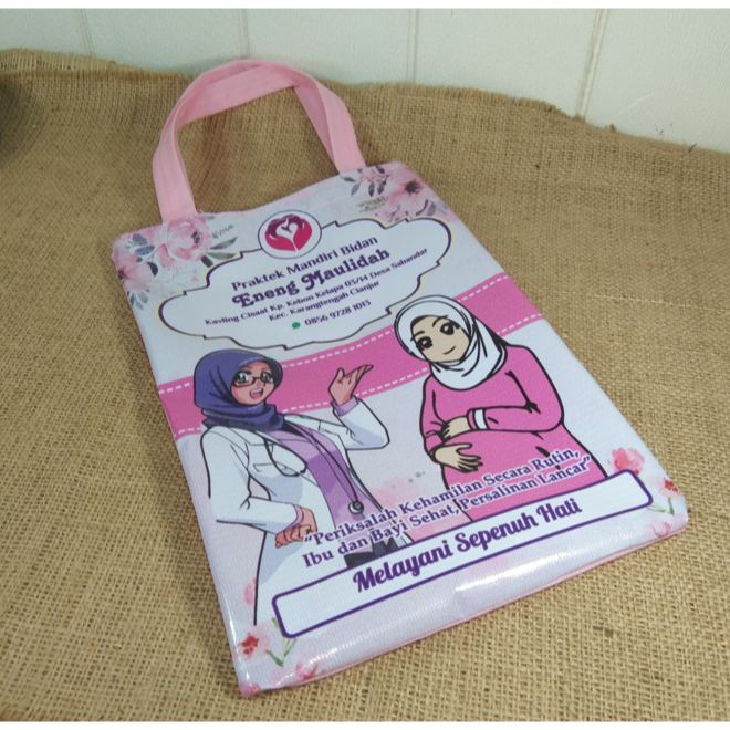 Tas Partus Tas Souvernir Bidan Goodie Bag Partus Bidan Souvenir Kelahiran KIA antenatal care anc