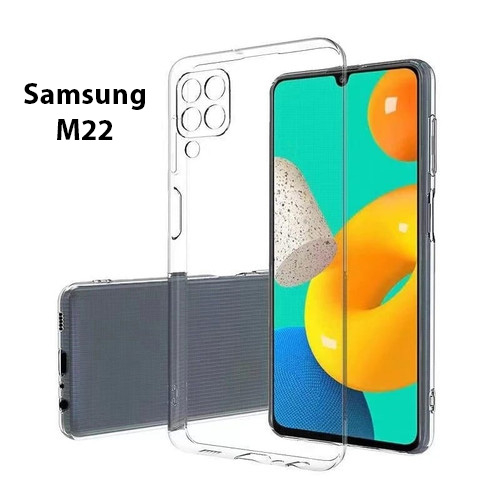 Case SAMSUNG GALAXY M22 Casing Clear HD KETEBALAN 2MM BENING TRANSPARAN TPU Premium Softcase