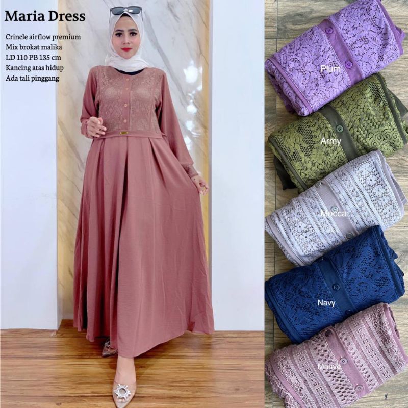 Gamis AirFlow Brokat - MARIA DRESS //JF1252