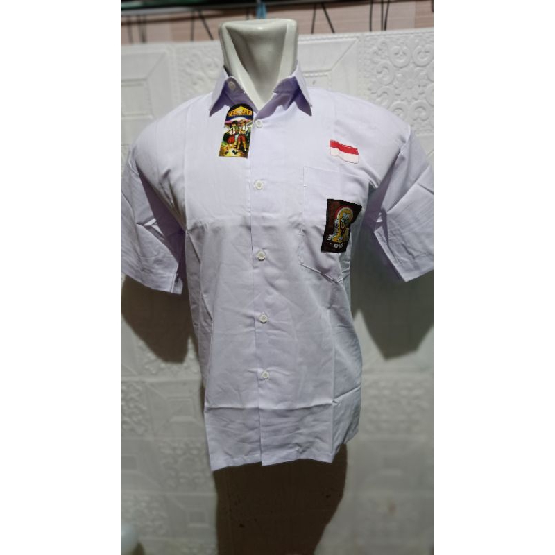 BAJU PUTIH SMA TANGAN PENDEK/BAJU PUTIH SMA MERK PELAJAR