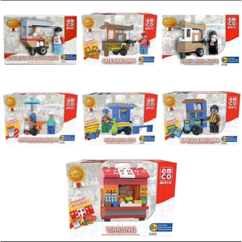 

Emco Brix Kaki Lima Nasi Goreng, Sate, Minuman, Mie, Bakso, Warung Block / Blocks Sale