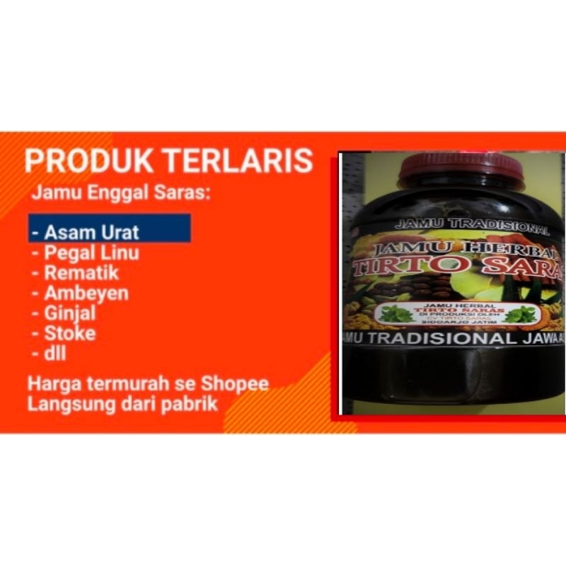JAMU HERBAL Enggal SARAS UNTUK  PEGGELILU SARAP DAN TULANG  Cod