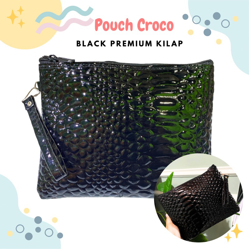 POUCH CROCO / CLUTCH CROCO / POUCH CROCO WANITA / DOMPET WANITA