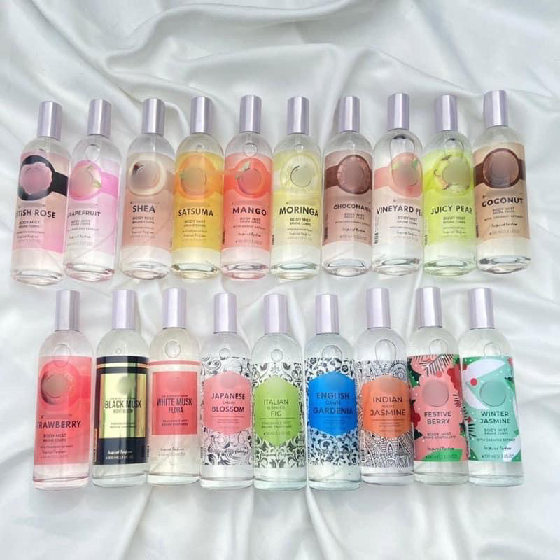 Parfume Body Mist 100 ml free bubble wrap+ kardus packing aman