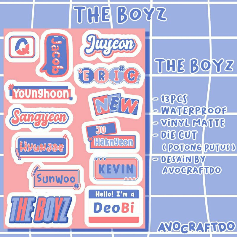 [ AVOCRAFTDO ] Sticker Kpop The Boyz Die Cut