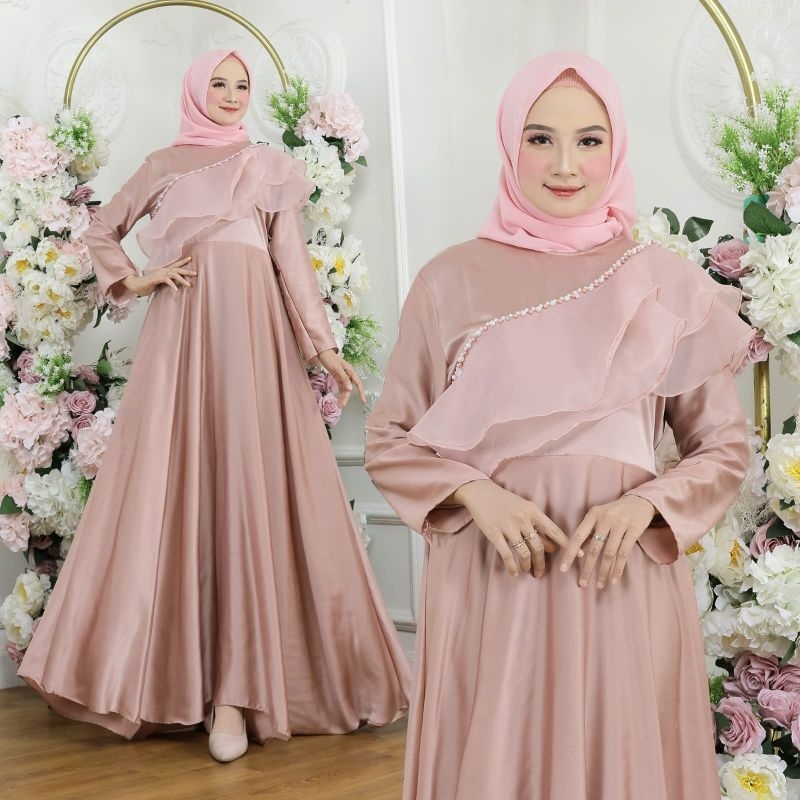 MAXY ZAHERRA MOTE, MAXMARA ORGANZA, GAMIS HIJAM MUSLIM, MAXY DRESS