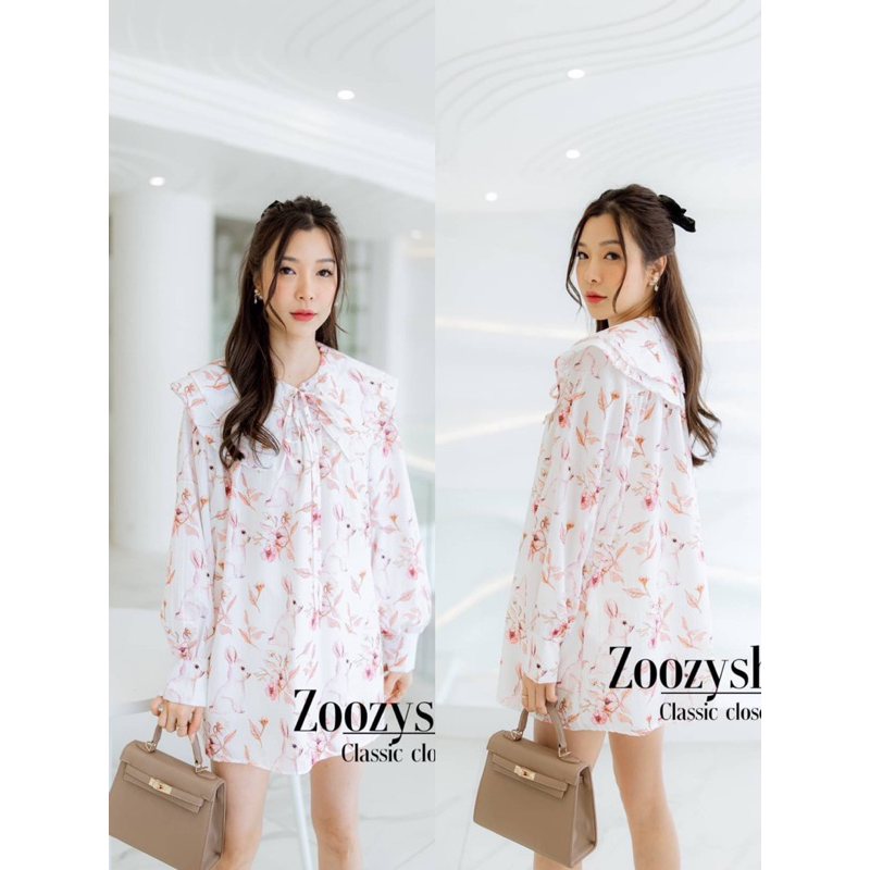 DRESS OVERSIZE ZOOZY ANIMAL DOBBY FASHION WANITA IMPORT BANGKOK CODE 66