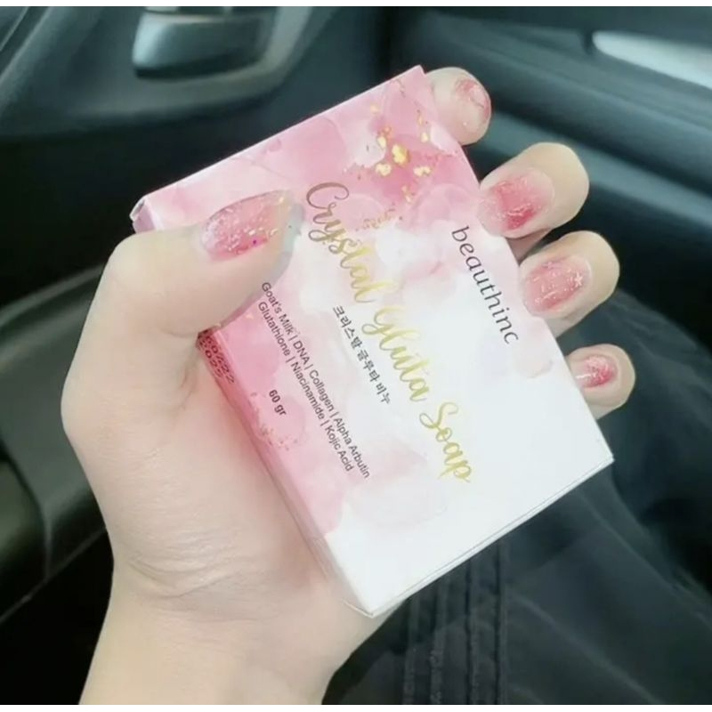 QEILA - BEAUTHINC CRYSTAL GLUTA SOAP MENGANDUNG COLLAGEN KOJIC ACID NIACINAMIDE | BPOM | READY STOCK