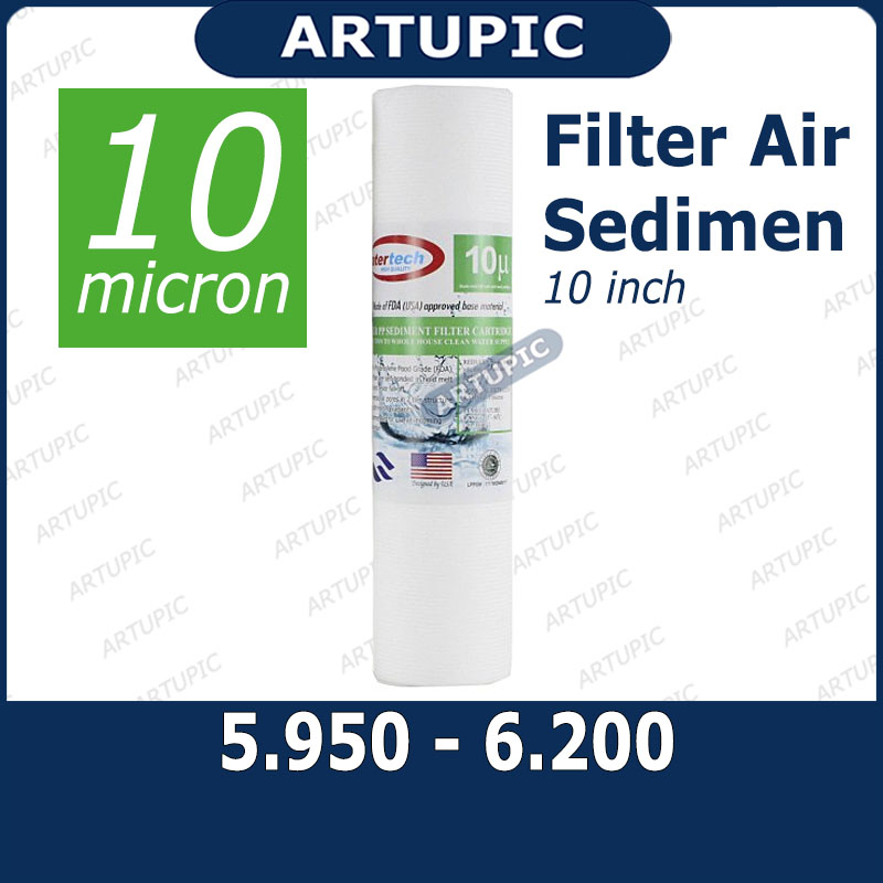 Filter Air Watertech Sediment 10 Micron 10 inch Cartrige Saringan Air 10&quot; 10micron Spun Setara Nanotech