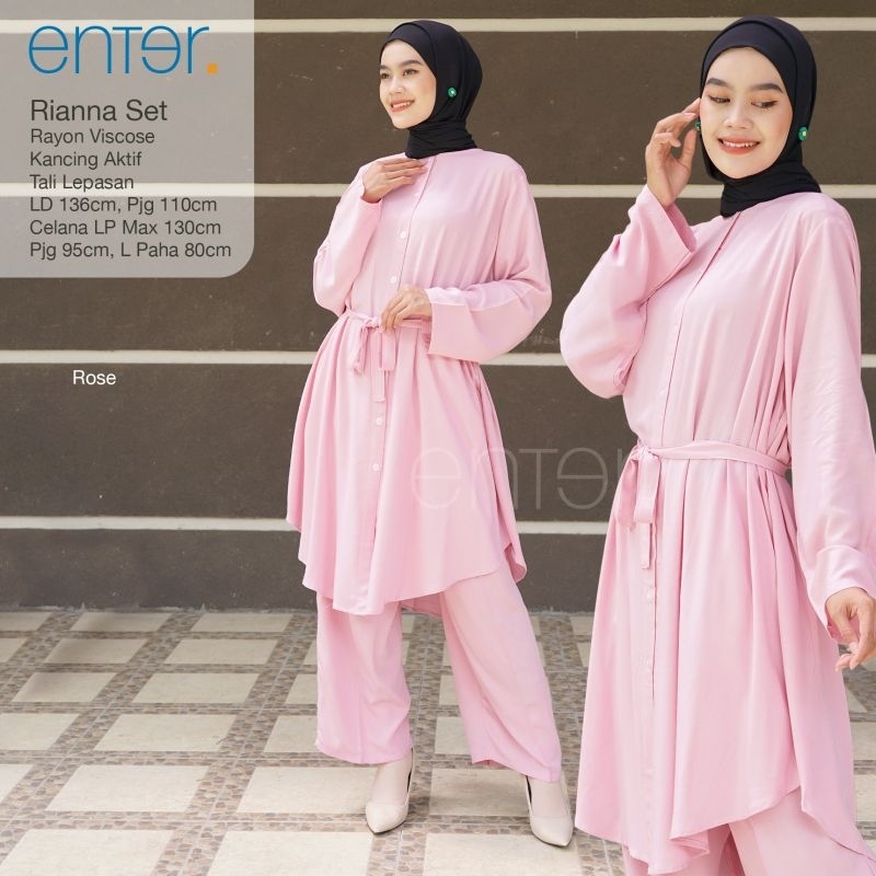 Setcel LD 140 XXXXL Deven Sauqi Rianna Set Enter Setelan Rayon Polos Super Jumbo Pajamas Big Size Da