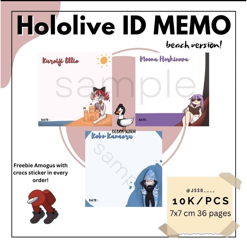 

Hololive ID memopads