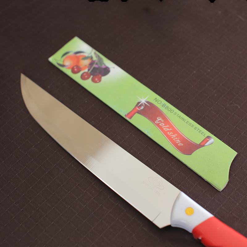 Pisau Dapur Gagang Warna 7 Inch Stainless Steel Pisau Daging Buah Sayur Chef Knife