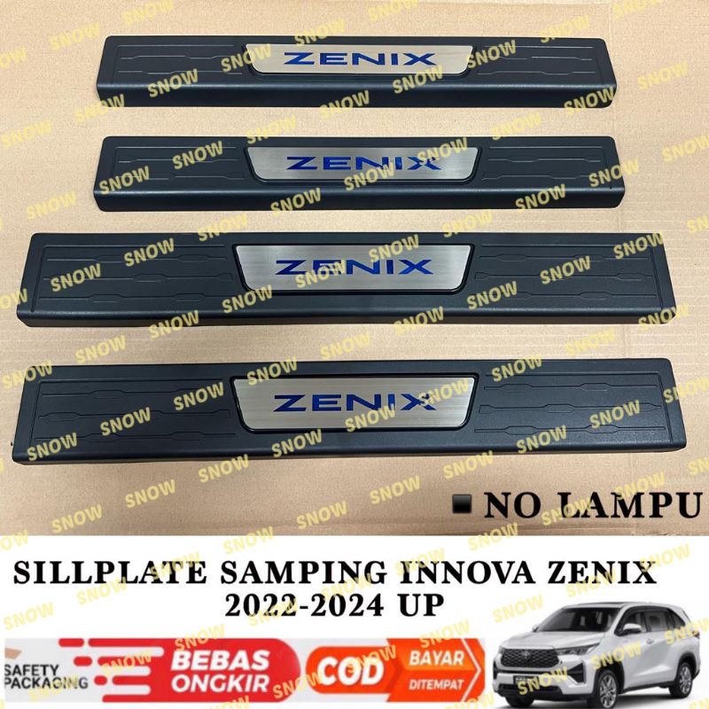 Sillplate Samping Toyota Innova Zenix 2022 2023 2024 Platinum Hitam Lampu Non LED