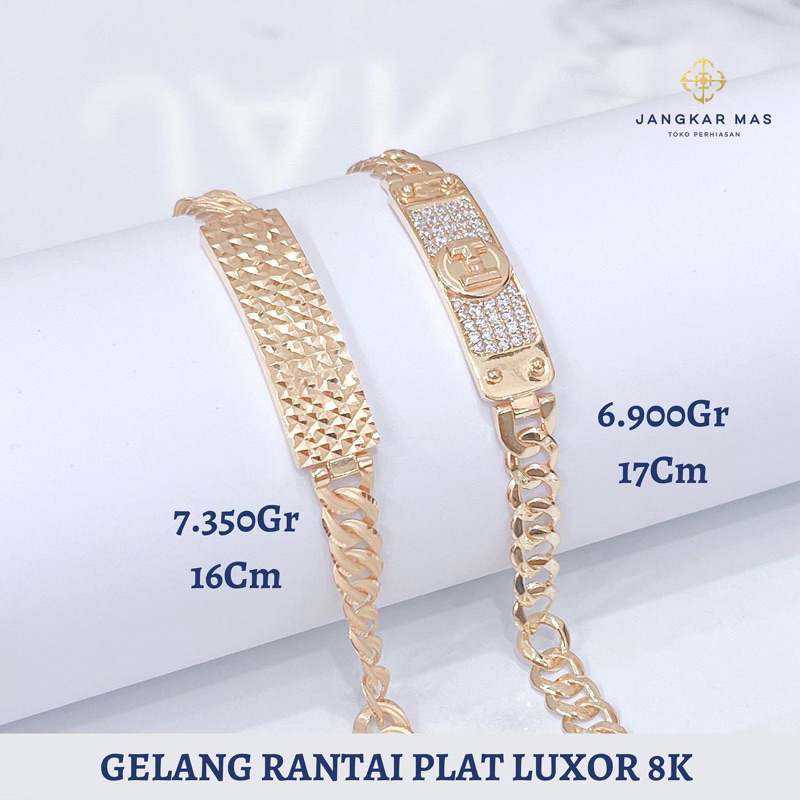 GELANG EMAS RANTAI PLAT LUXOR 7.350Gr 8K