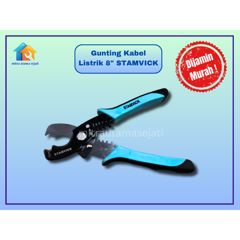 Gunting Kabel Listrik 8 Inch Tang Kupas Potong Kabel STAMVICK
