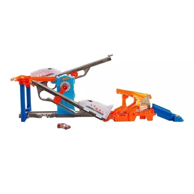 Hot Wheels City Track Stunt Train Express Playset GRW38