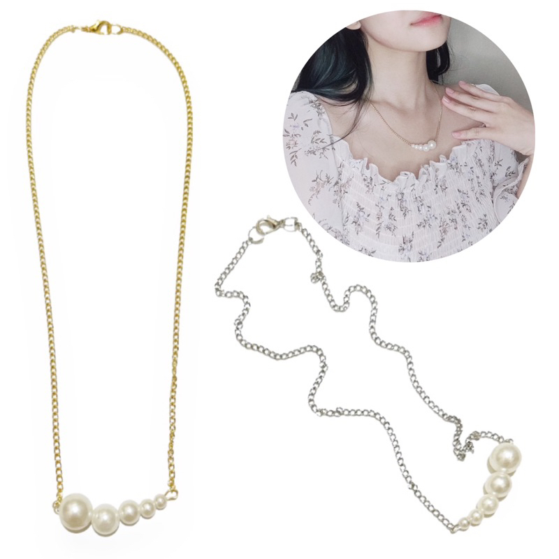 Molly Korean Pearl Necklace Kalung Korea Mutiara