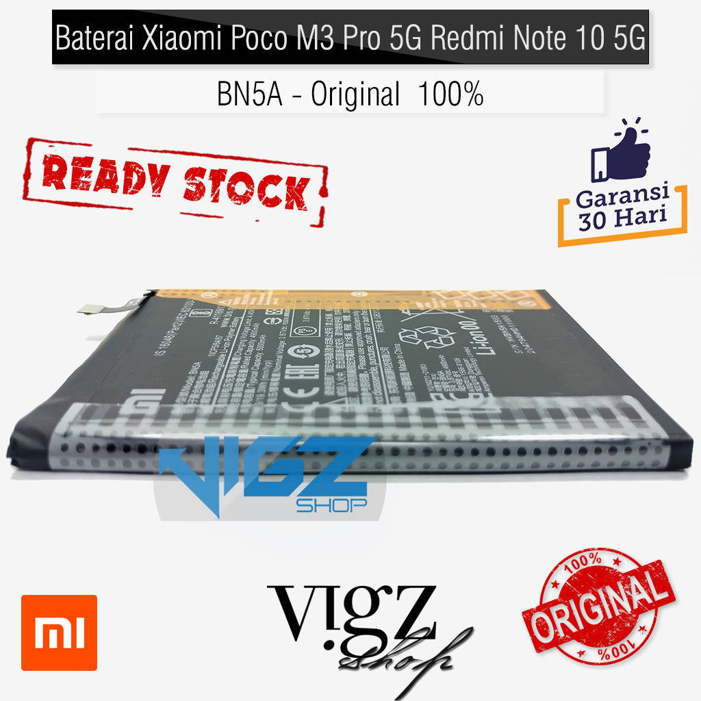 Baterai Xiaomi Poco M3 Pro 5G Redmi Note 10 5G Redmi 10 2022 BN5A Original 100%