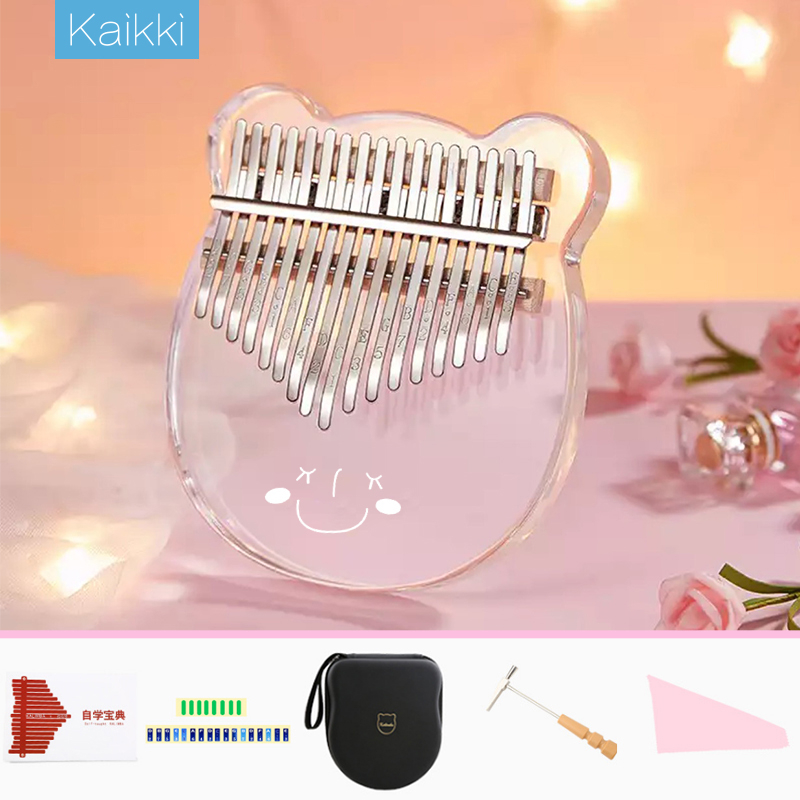 Kaikki Kalimba 17/21 keys Acrylic Thumb Piano Kecapi jari Kalimba instrumen- Kalimba Alat Musik