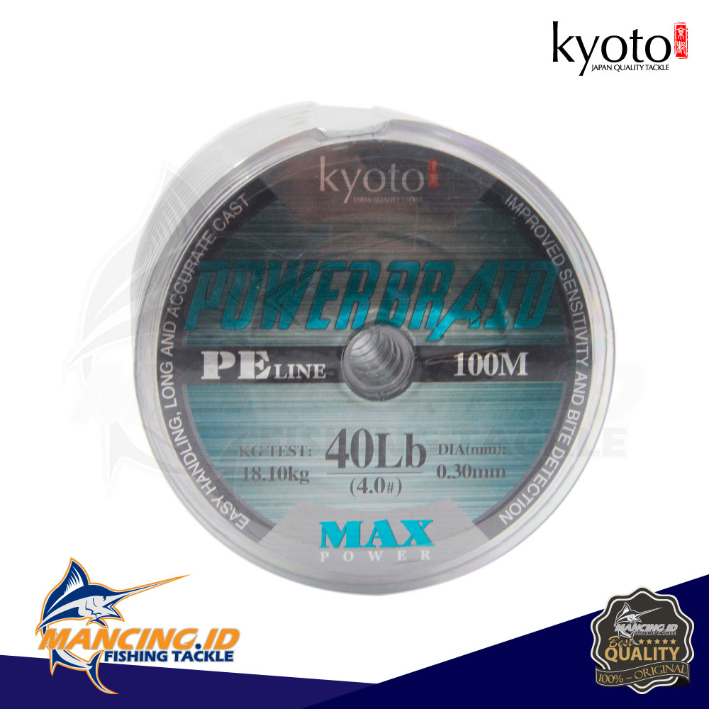 Kyoto POWER BRAID PE 100M Fishing Line Max Power Senar PE Kuat