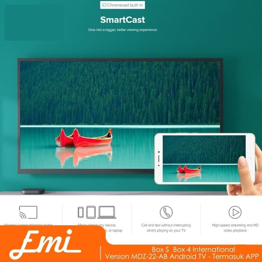 E.Mi Box S Set Up Box 4 International Version MDZ-22-AB Android