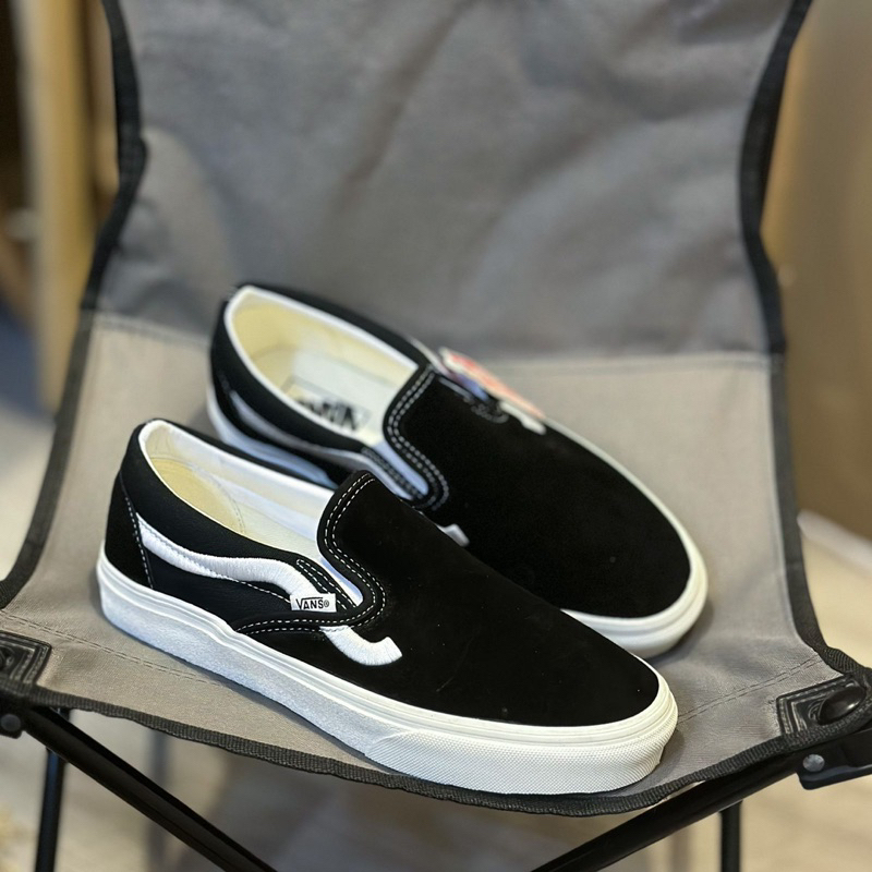 Vans Slip On Side Stripe Black White Original