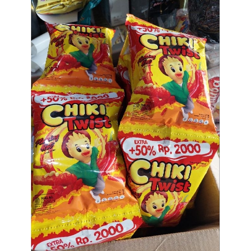 CHIKI TWIST BARU KEMASAN LEBIH BESAR pengganti cheetos 1 RENCENG ISI 10
