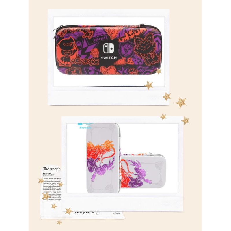 Pouch Nintendo Switch OLED v2 v1 Pokemon Scarlet Violet Tas Case Bag