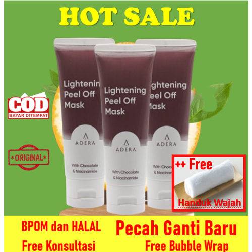 Adera Lightening Peel off Mask / Masker Peeling Wajah Halal BPOM