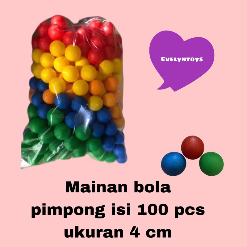 BOLA PINGPONG PLASTIK ISI 100 pcs/MAINAN ANAK/MAINAN KEKINIAN