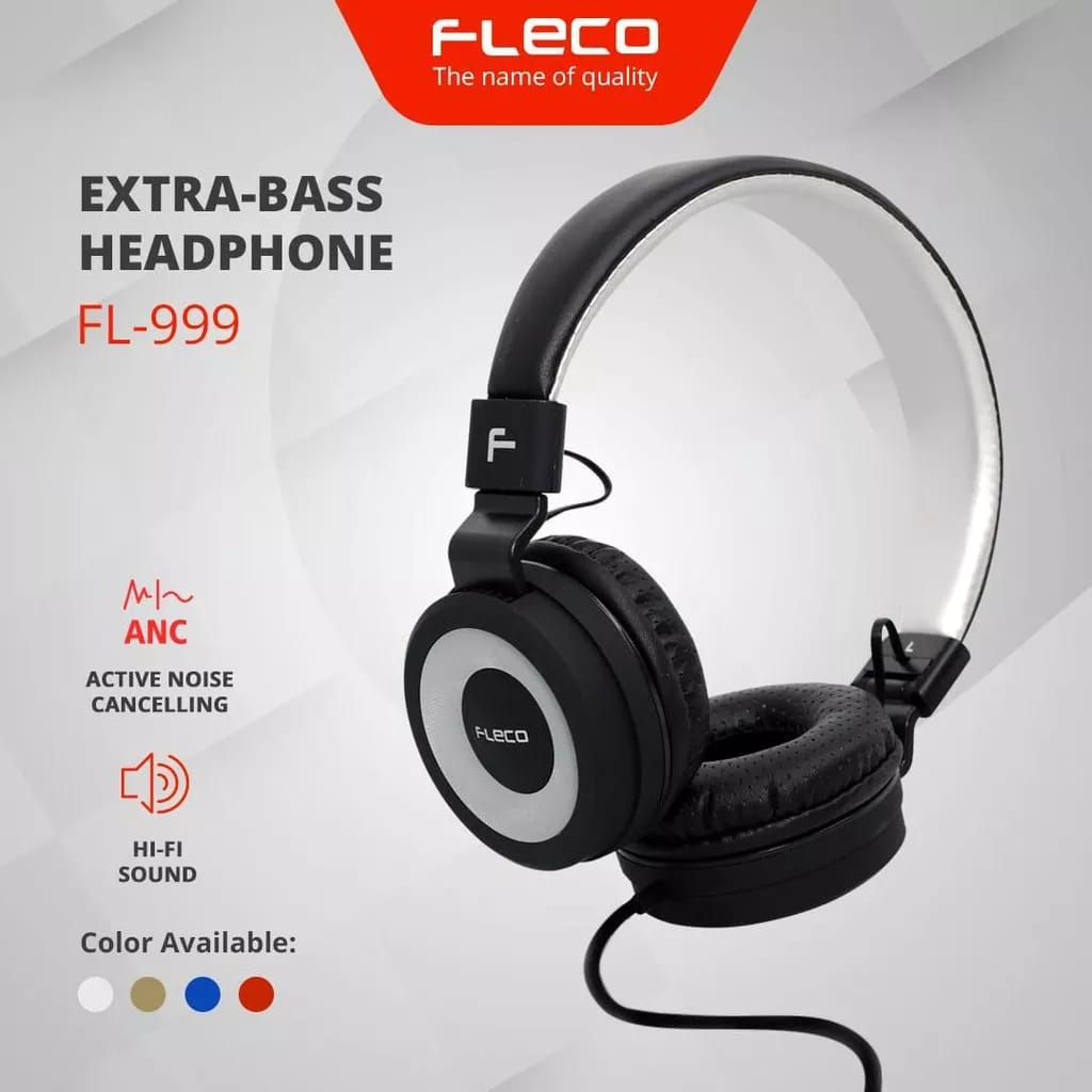 Headset Gaming Headphone Extra Bass Handsfree Bando TERMURAH TERBAIK FL-999 FLECO