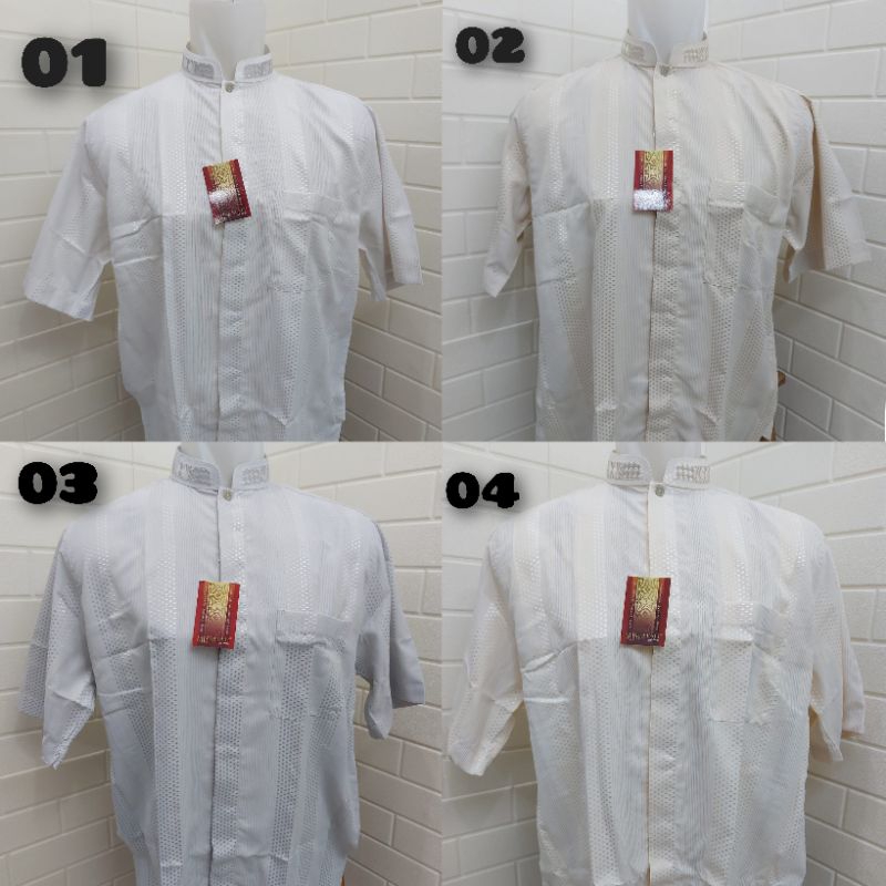 Baju Koko Muslim Pria Misfalah Exclusive Bahan Katun India Premium Lengan Pendek