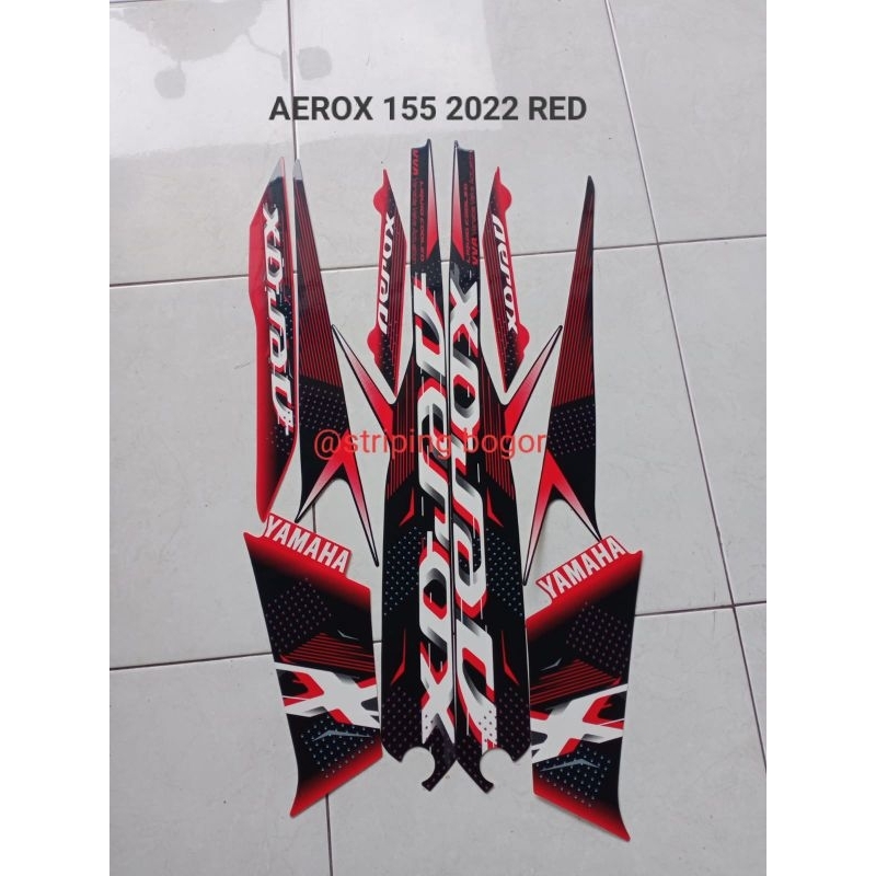 Stiker Striping Motor Yamaha Aerox 155 2022 Red