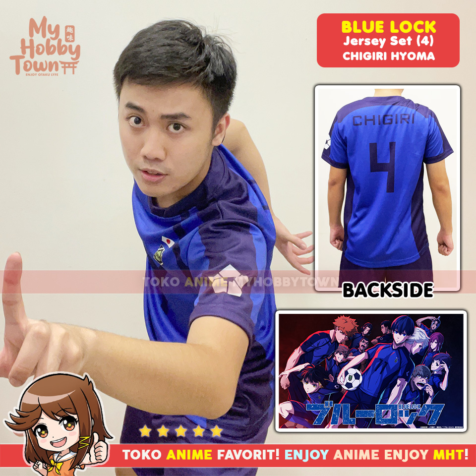 Kostum Jersey Blue Lock No. 4 Hyoma Chigiri Anime Cosplay