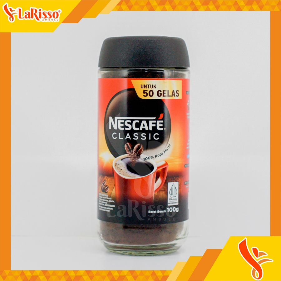 

KOPI NESCAFE CLASSIC 100% MURNI 100GR JAR KACA