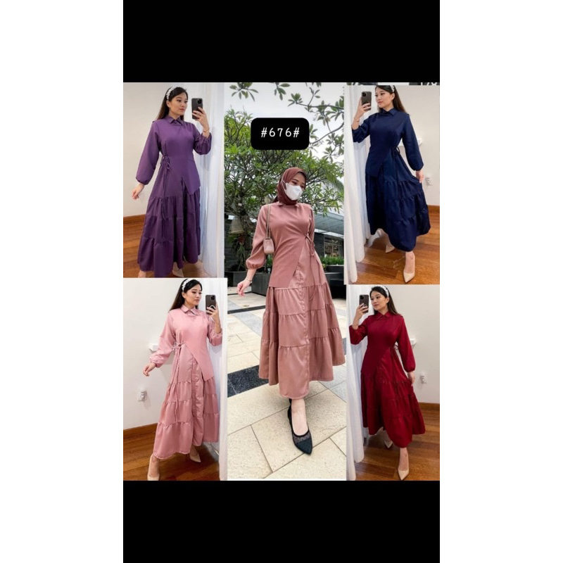 676#Gamis wanita/dress muslim wanita