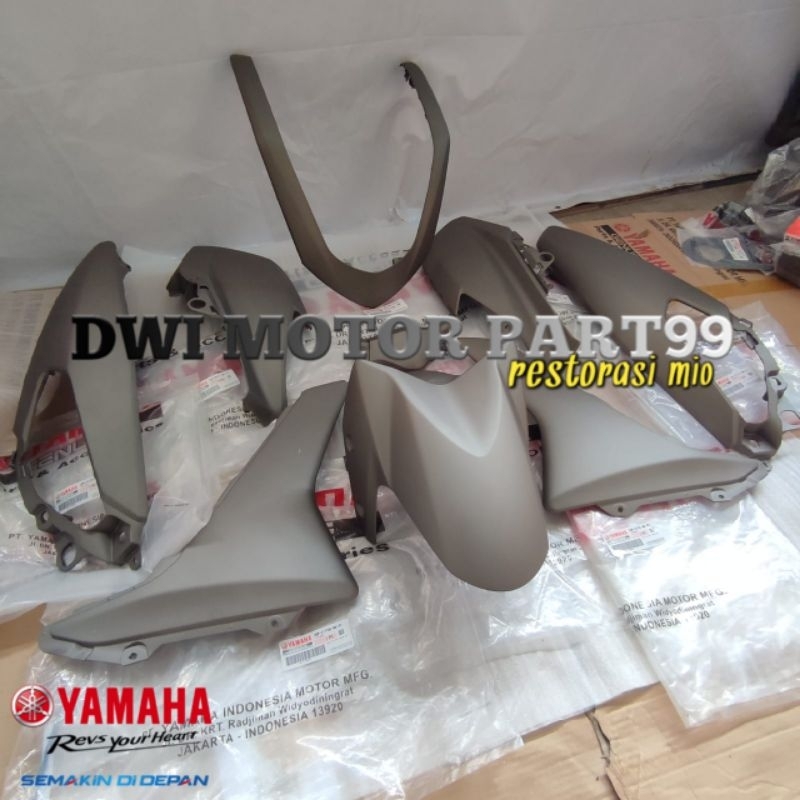 FULL SET BODY HALUS NMAX N MAX 2DP-P2 OLD ABU ABU DOFF 2016-2017 ORIGINAL YAMAHA