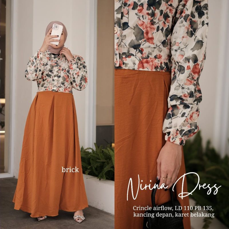 GAMIS + ROMPI MENYATU NURMALA DAN NIRINA/GAMIS TERBARU/GAMIS KEKINIAN/GAMIS VIRAL/GAMIS MOTIF BUNGA/