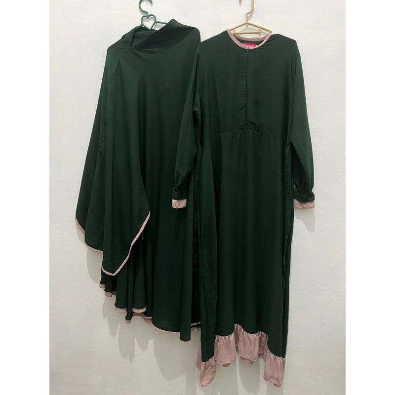 Preloved set gamis Merk Sunnah Outfit Emerald