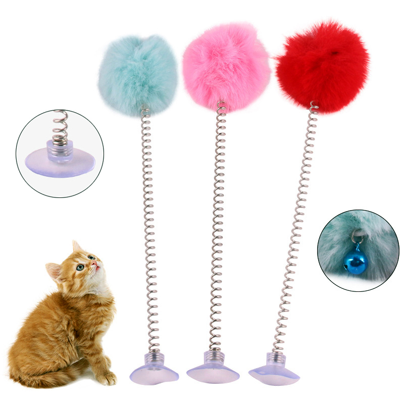 Tongkat Per PomPom Fluffy Cat Stick Toys - Mainan Kucing Bulu PomPom