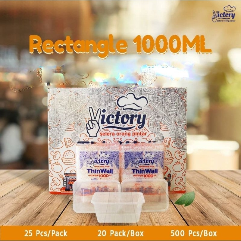 Thinwall Rectangle 1000ml Victory