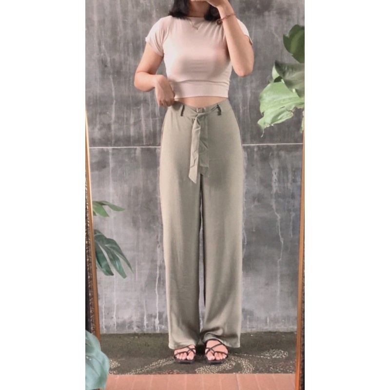 Kulot Melia - Celana Kulot Wanita Rayon Highwaist - Cullote Pants - Wide Leg Cullotes