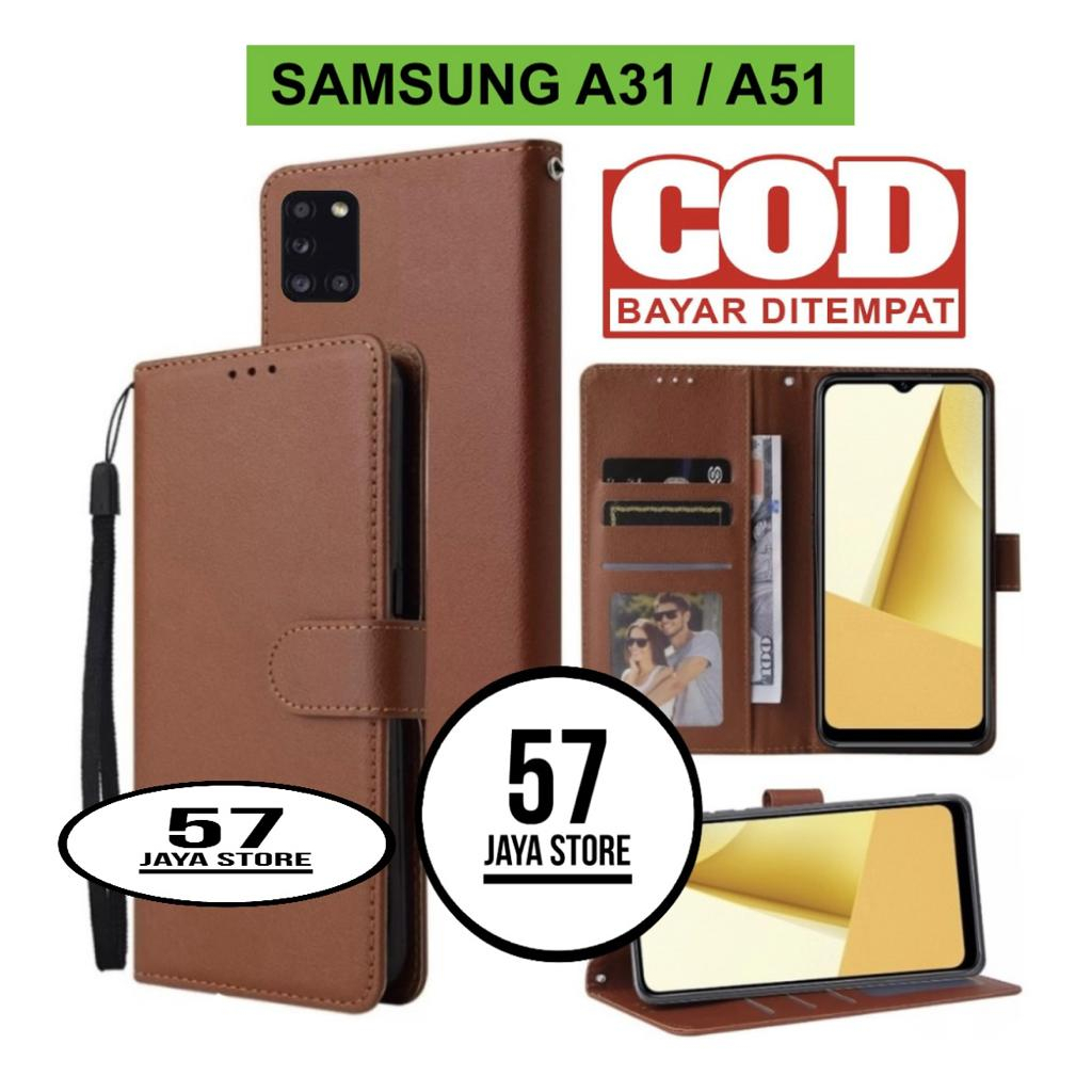Flip Case samsung A51 / A31 Flip Dompet Casing HP Wallet Leather cover