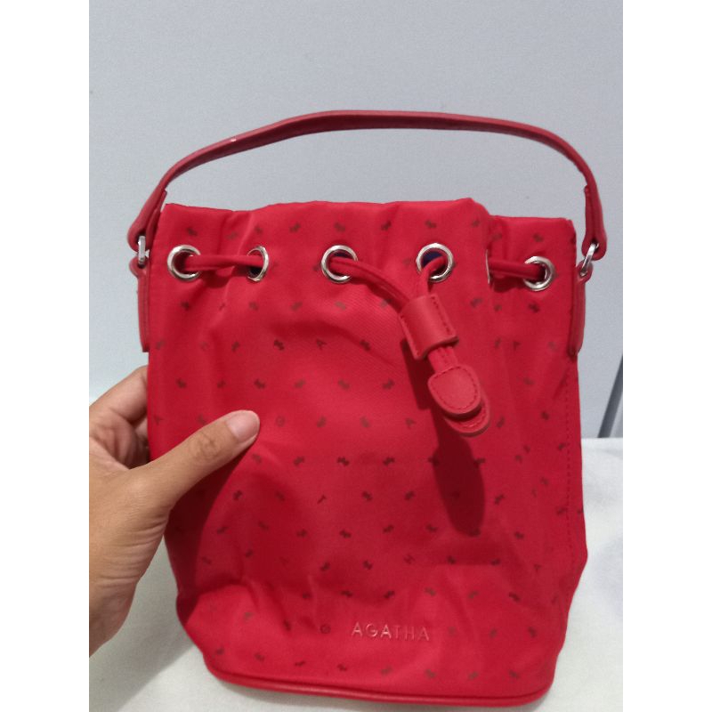 PL TAS SLING AGATHA NYLON BUCKET BAG