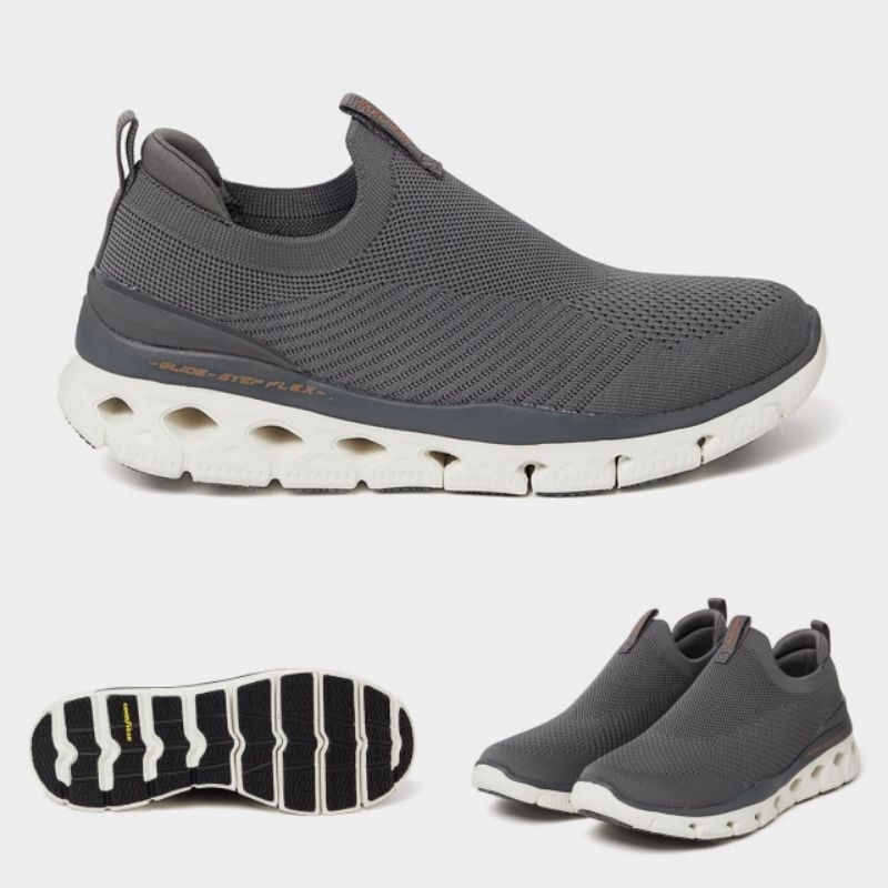 Skechers Glide Step Flex Straton Grey 100% ORIGINAL BNIB RESMI