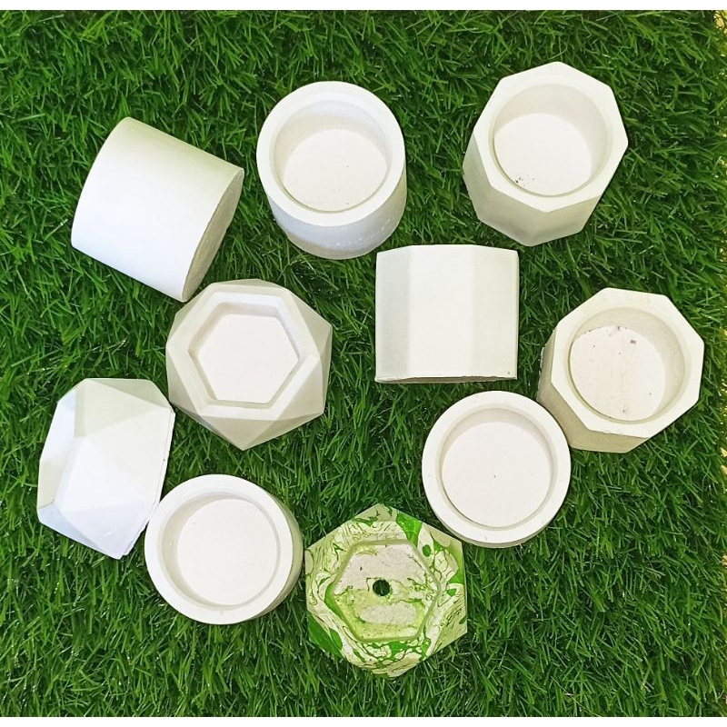 Pot Semen | Concrete | Tempat Lilin | Kaktus | Sukulen | Mini | Aesthetic | Candle | Scented | souve