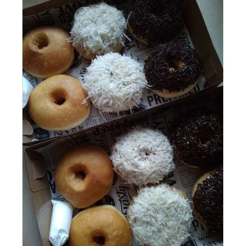 

Donat kentang- donat sedang (meses, keju, kacang, gula, martabak)